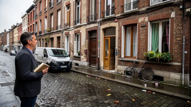 Rue de Wazemmes avec immeubles et déménagements illustrant le turnover des biens