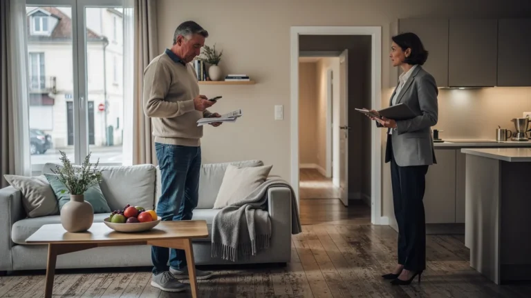 Annonce à Saint-Maurice-Pellevoisin comparée avant et avec agence immobilière, intérieur réaliste