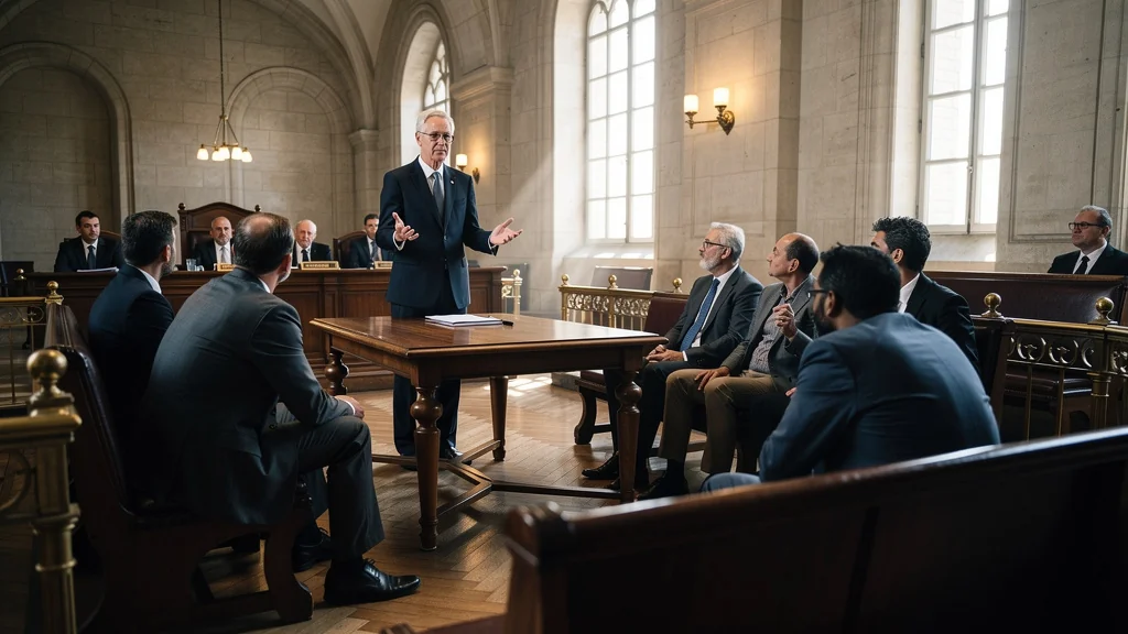Vente aux enchères judiciaires au tribunal de Lille, ambiance réaliste d’une salle d’audience
