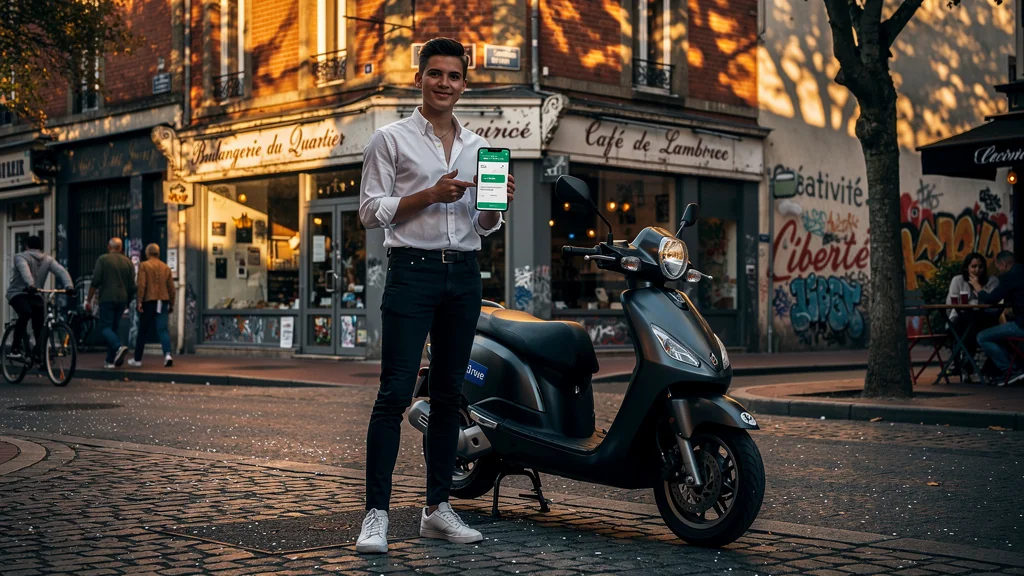 Jeune entrepreneur réussissant sa première revente éclair à Lambézellec, illustrant la leçon de liquidité