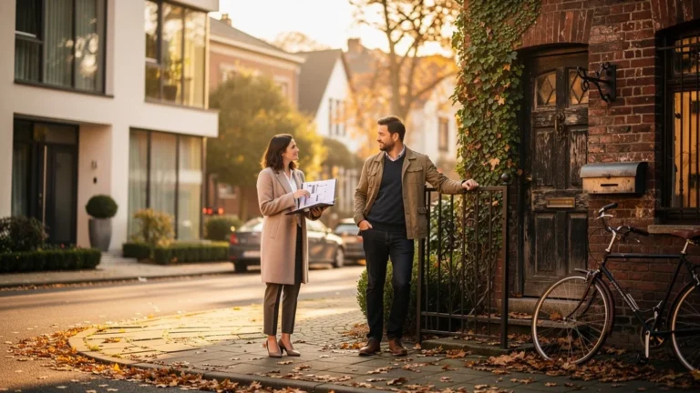 Jeune couple hésitant entre maison neuve et ancienne pour première acquisition immobilière à deux